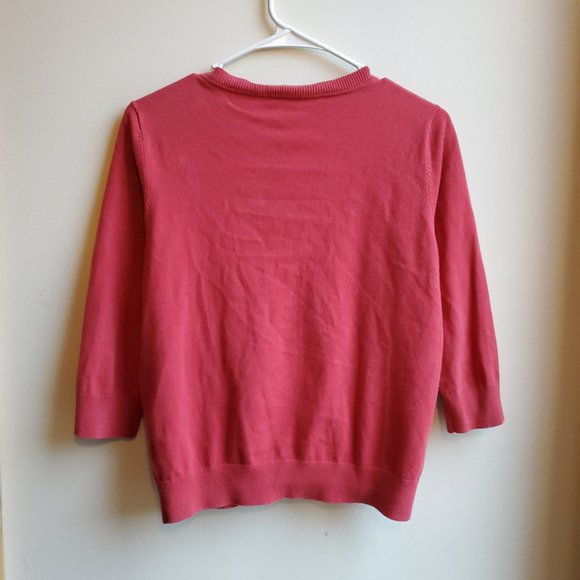 Talbots Salmon Button Down Cardigan Size Petite Medium - Picture 16 of 16